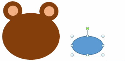 21.適当なサイズで楕円を描く